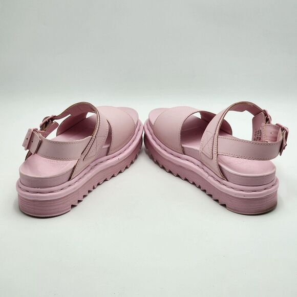 Dr. Martens Voss Mono Pink Hydro Leather Strap Sandals Size 9 - Picture 5 of 11